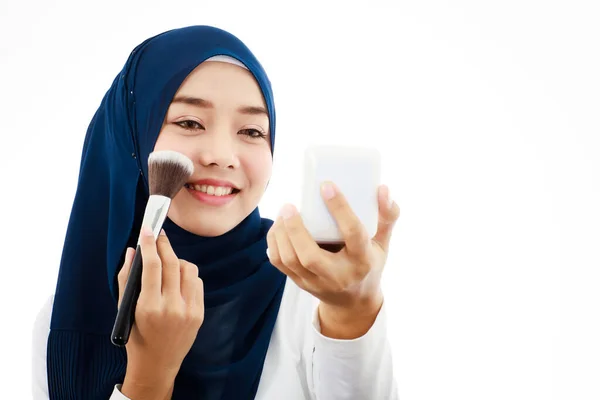 Beautiful Asian Muslim Woman Cute Face Beautiful Skin Wearing Hijab — Stock fotografie