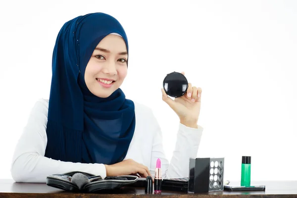 Beautiful Asian Muslim Woman Cute Face Beautiful Skin Wearing Hijab — Foto Stock