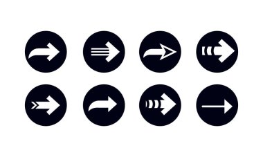 Ok Simgeleri Vektör Tasarımı Ayarla 