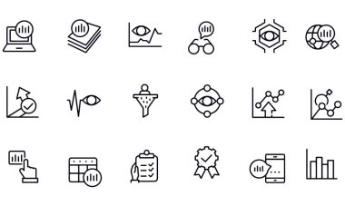 İş analiz simgeleri vektör tasarımı 