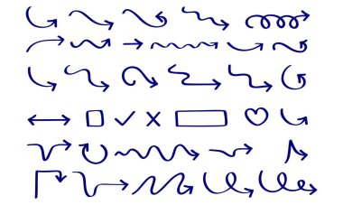 El çizilmiş ok vektör tasarımı 