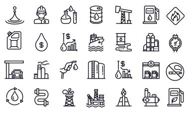 Petrol Sanayi Hattı Simgesi vektör tasarımı 