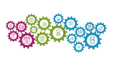 Yıldız Ödülü Satır Simgesi vektör tasarımı 