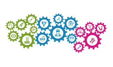 Su Servisi, Tesisat Kavram Simgeleri vektör tasarımı