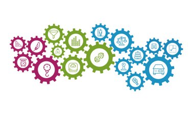 Ağırlıklar ve Ölçekler Satır Simgeleri vektör tasarımı 