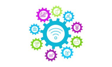 Kablosuz Teknoloji WIFI çizgileri Simge vektör tasarımı 