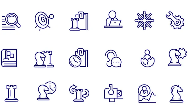 Business Strategy Icons Vector Design — Stock Vector