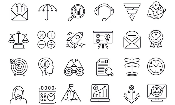 Management Icons Vector Design — Stock Vector