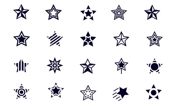 Iconos Forma Estrella Vector Diseño — Archivo Imágenes Vectoriales