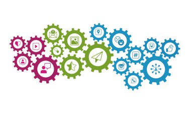 Sosyal Ortam Çizgisi Simgesi vektör tasarımı 