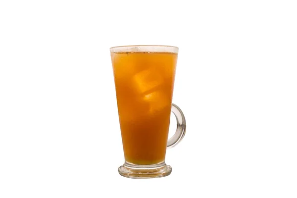 Passionfruit Lemon Tea Served Mug Isolated Plain White Background Side — Fotografia de Stock