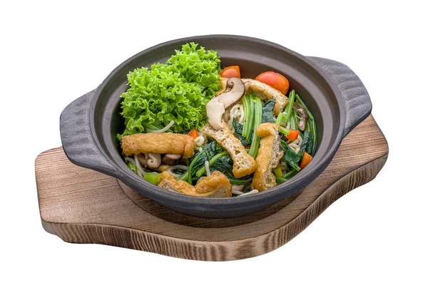 Hokkien Stir Fried Ramen Served Dish Isolated Plain White Background — Stok Foto