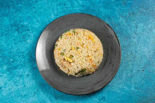 Egg Fried Rice Serwowane Naczyniu Izolowane Tle Widok Chińszczyznę Żywności — Zdjęcie stockowe