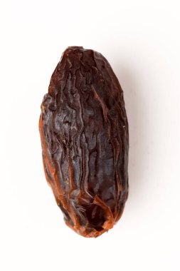 Kurumuş tarih beyaz arkaplanda izole edilmiş bir parça