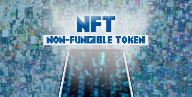 Mobil ekranda NFT karşılanamaz dijital şifreleme