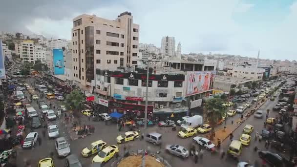 パレスチナのヘブロン市でのAl-Manaraタイムラプスビデオ2,11,2014 — ストック動画