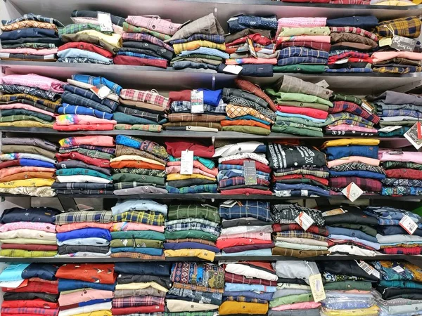 colorful shirt for sale at the textile shop