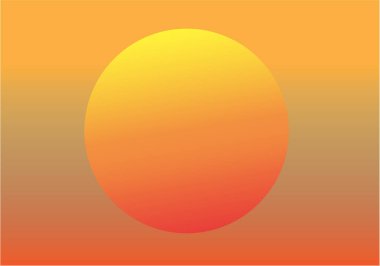 Akşam vektör illüstrasyonunda turuncu gün batımı