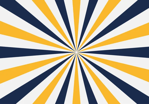 Retro Sunburst Hintergrund Mit Gelben Und Blauen Strahlen — Stockvektor