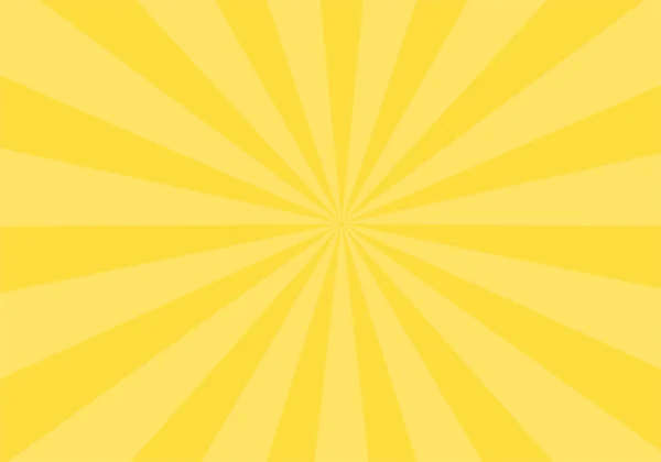 Желтые Солнечные Лучи Солнце Лопнул Фон — стоковый вектор