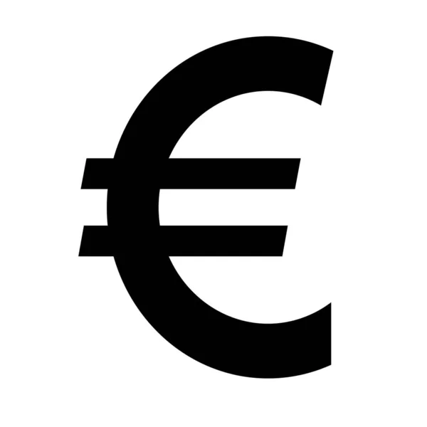 Sinal Euro Isolado Fundo Branco — Vetor de Stock