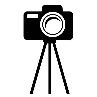 photo camera and tripod vector illustration