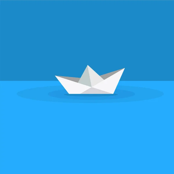 paper boat floating on the water