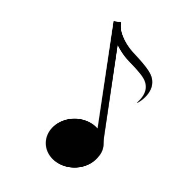 müzik notası ikon vektör illüstrasyonu