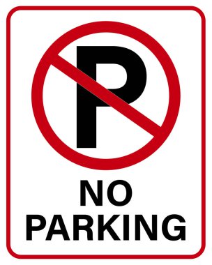 No parking sign board vector illustration