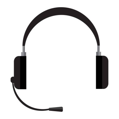 Kulaklık mikrofon vektör çizim ile