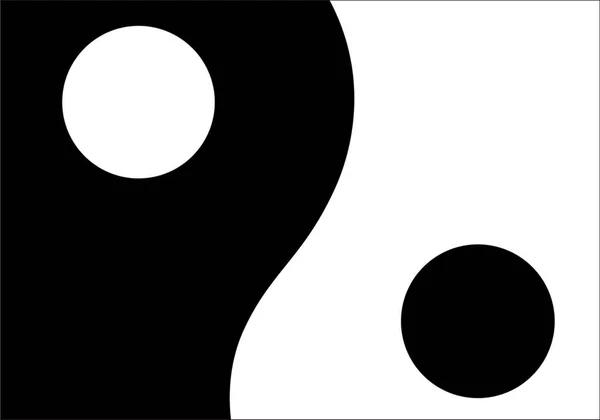 Yin Yang Symbol Full Screen Vector Illustration — 图库矢量图片