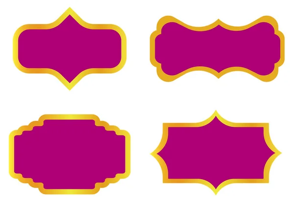 colorful set of vintage border frames labels vector illustration