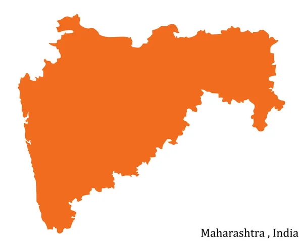 Map Maharashtra State Isolated White — Vector de stock