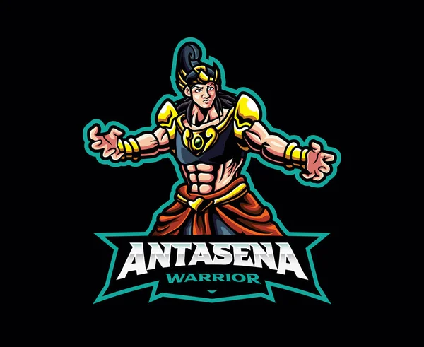 Antasena Mascot Logo Design Antasena Vector Illustration Logo Illustration Mascot — Vector de stock