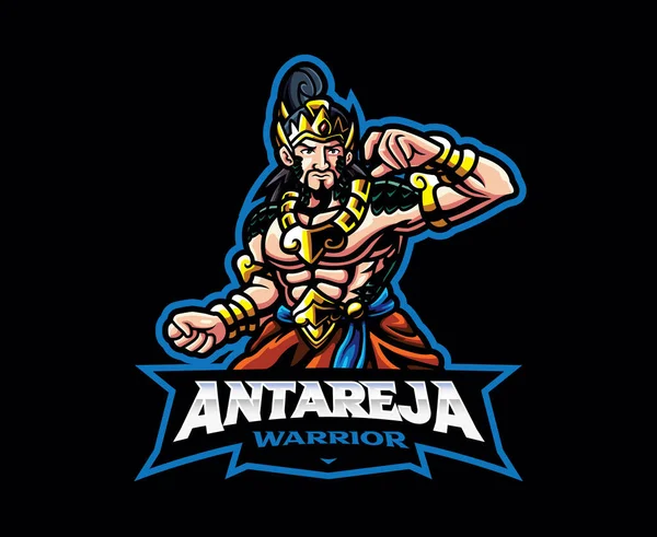 Arya Antareja Mascot Logo Design Antareja Vector Illustration Logo Illustration — Vetor de Stock