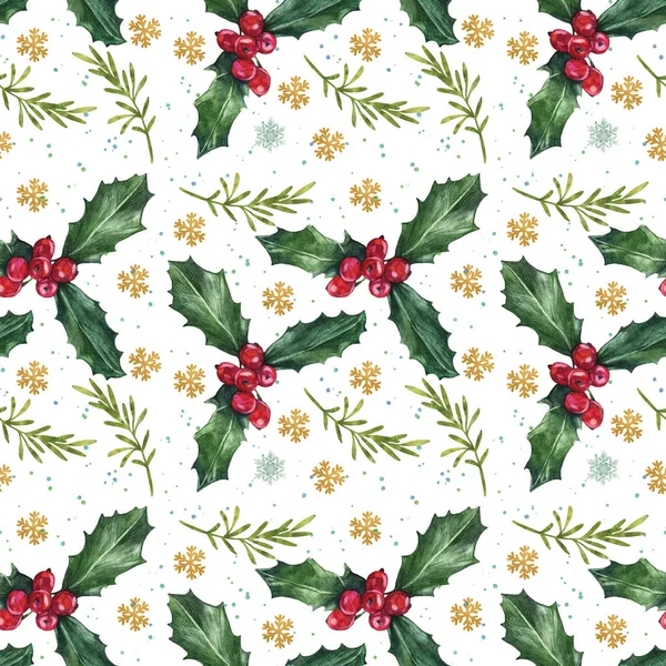 손으로 추상적 크리스마스 솔기없는 패턴의 열매와 배경에 고립된 — 스톡 사진