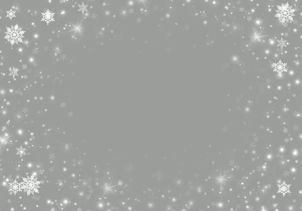 Сніговий Фон Сірий Різдвяний Сніг Відкладеними Пластівцями Зимова Концепція Падаючим — стокове фото