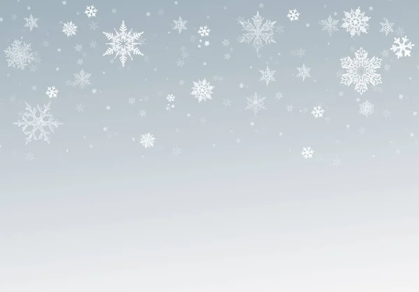 雪の背景 グレーと白のクリスマスの雪 雪が降る冬のコンセプト 休日の食感と白い雪片 — ストック写真