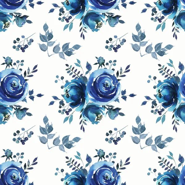 Fond Sans Couture Avec Des Griffes Roses Bleues Fond Blanc — Photo