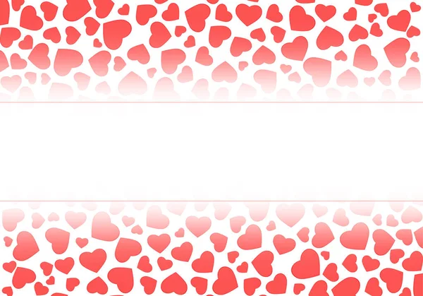 Абстрактный Белый Красный Фон Сердцами Иллюстрация Сердцем День Святого Валентина — стоковое фото