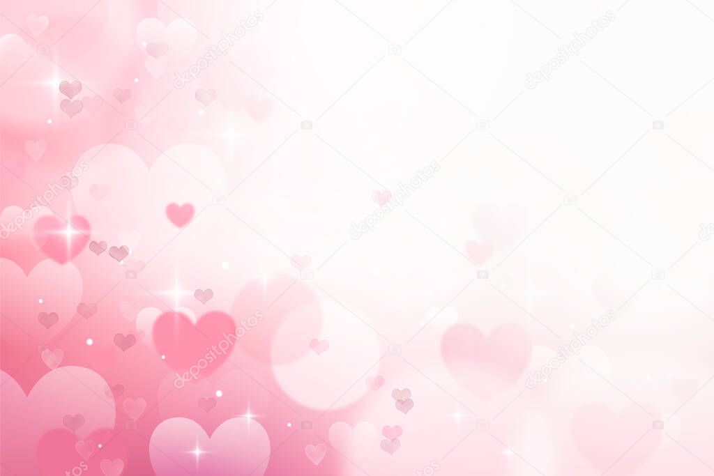 Heart love background. Valentine frame. Pink hearts confetti. Scattered love symbols. Random falling heart shape on transparent background.