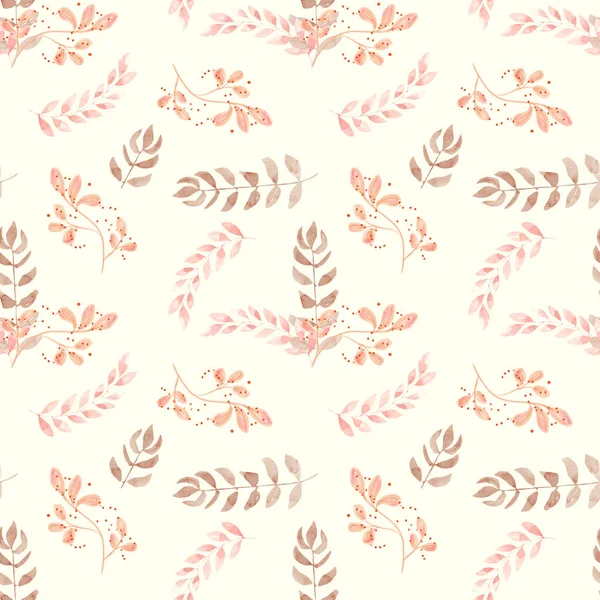 Seamless Background Leaf Doodles Bright Background Luxury Pattern Creating Textiles — Stock Photo, Image