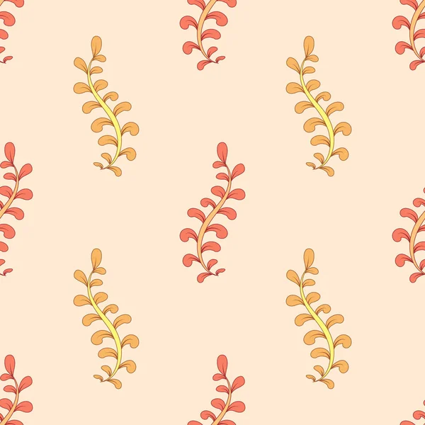 Seamless background with leaf doodles, bright background. Luxury pattern for creating textiles, wallpaper, paper. Vintage. Romantic floral Illustration