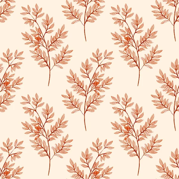 Seamless background with autumn leaf doodles, bright background. Luxury pattern for creating textiles, wallpaper, paper. Vintage. Romantic floral Illustration