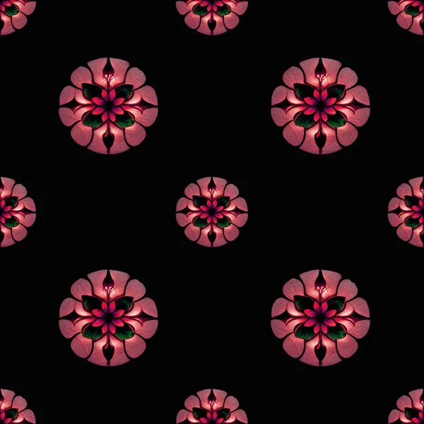 Pattern Abstract Geometric Floral Background Simple Black Seamless Background Abstract —  Fotos de Stock