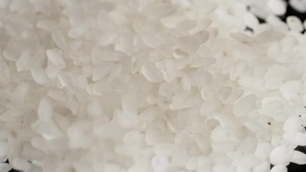 Macro tiro de verter arroz câmera lenta — Vídeo de Stock