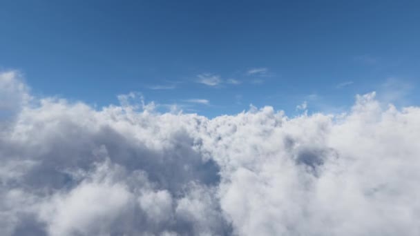 Niekończąca Się Fly Cinematic Clouds Pętla Informacyjna Dostępny Rozdzielczości — Wideo stockowe