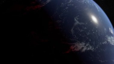 Yörüngede Dünya 'nın etrafında uçmak çok güzel bir hareketli arka plan animasyonudur. Bu videoyu herhangi bir bilim, bilim kurgu veya eğitimle ilgili projede kullanın.