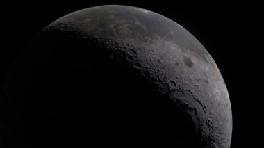 Yörüngede Ay 'ın etrafında uçmak çok güzel bir hareketli arka plan animasyonudur. Bu videoyu herhangi bir bilim, bilim kurgu veya eğitimle ilgili projede kullanın.