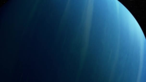 Flyga Runt Neptunus Rymden Omloppsbana Har Vacker Rörelse Bakgrund Animation — Stockvideo